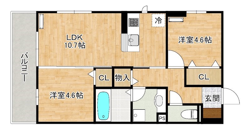 SHIZUKA大里（シズカ大里） 305号室 間取り