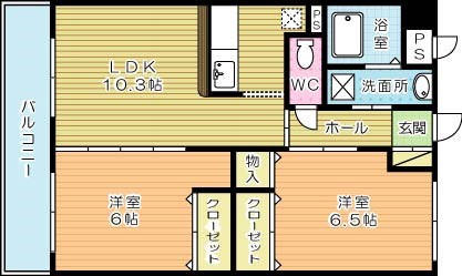 エヴァーグリーンＮ 415号室 間取り