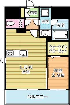 グランフォーレ小倉シティタワー  1001号室 間取り