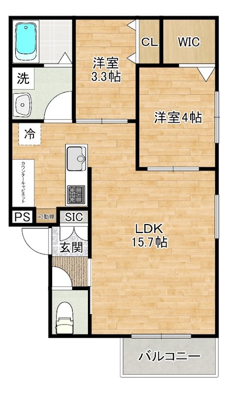 グランドライフ戸畑 102号室 間取り