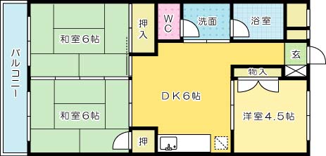 ベルガ中曽根 510号室 間取り