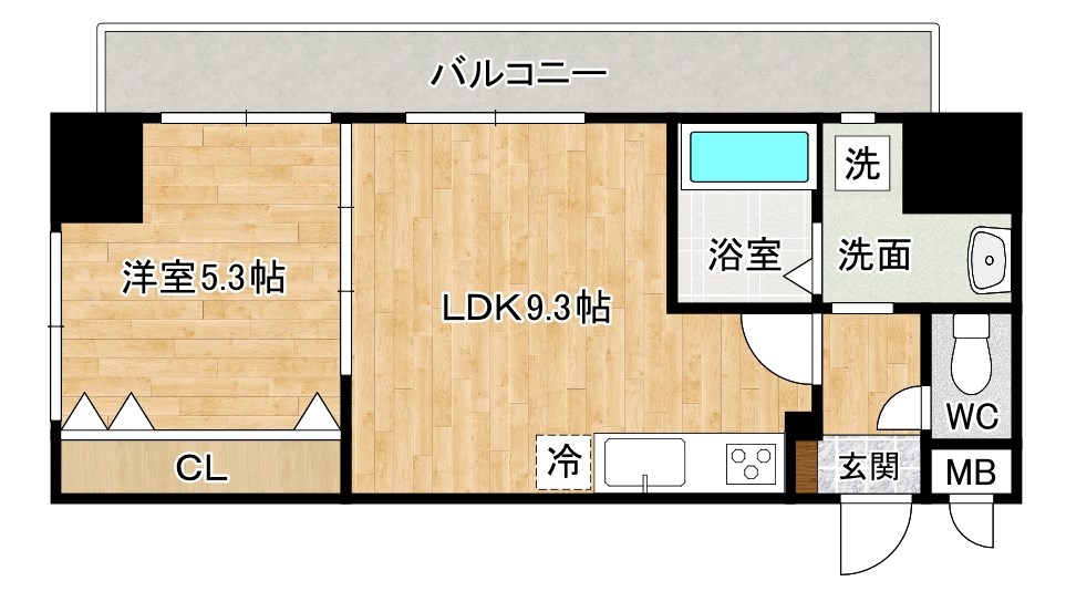 サンシャイン・マリンズ井堀 305号室 間取り