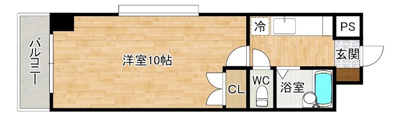 ウインズ竪町  410号室 間取り