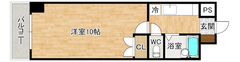 ウインズ竪町 308号室 間取り