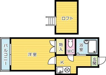 スリム志井駅前  205号室 間取り