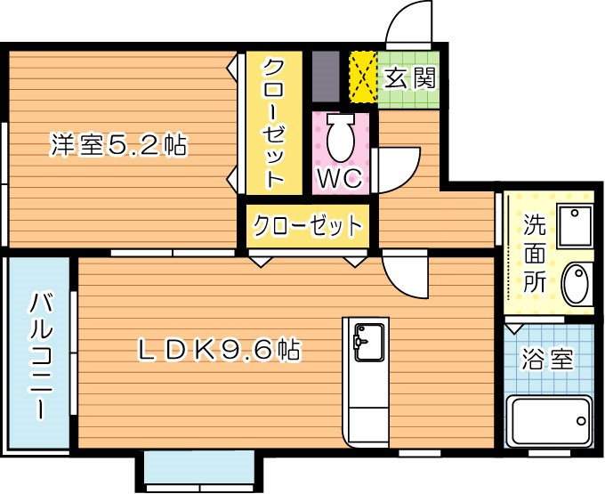 サンシャイン  202号室 間取り