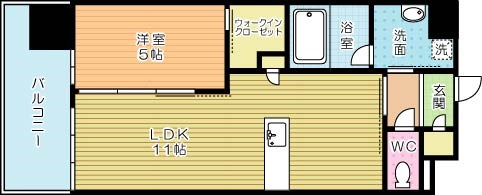 サンシャインキャナル小倉 1203号室 間取り