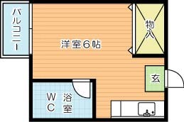 アロー安部山 302号室 間取り