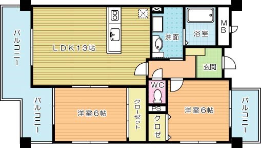 サンシティアヴァンテ 205号室 間取り