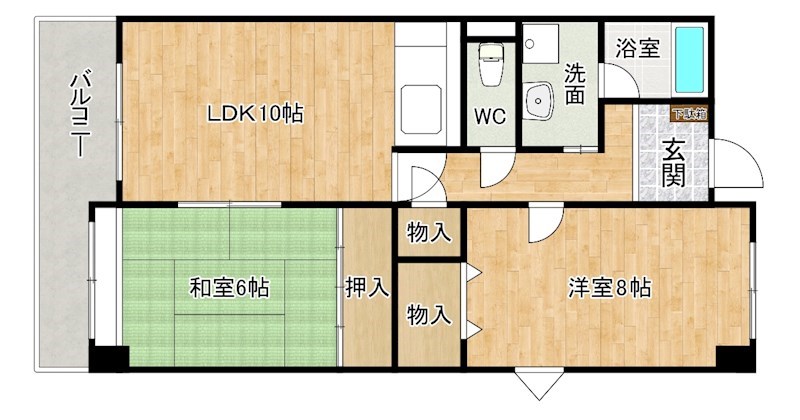 ラセール石﨑 305号室 間取り