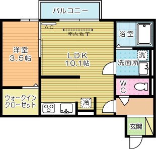 サニーコート　A棟  207号室 間取り