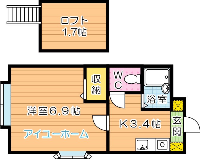 パンシオンヴィラプランテ　D棟 間取り