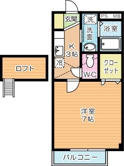 レグルスＮａｎａ 103号室 間取り