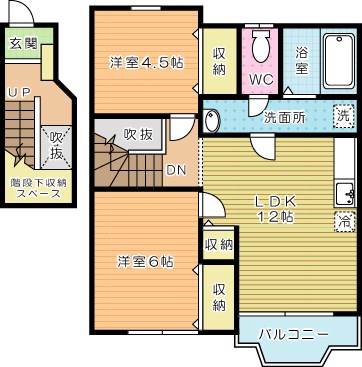 カーサ徳光Ａ 202号室 間取り