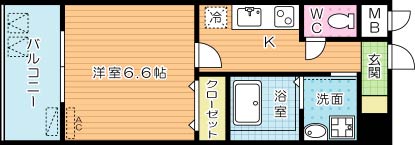 ＭＤＩミルファルコ下曽根駅前 403号室 間取り