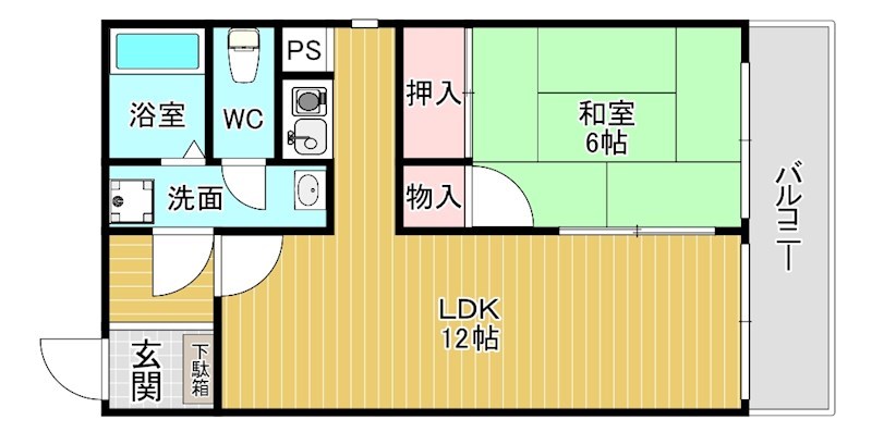 パルメゾン重住 303号室 間取り