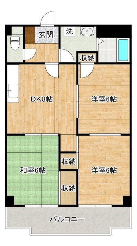 クレベール田町 704号室 間取り