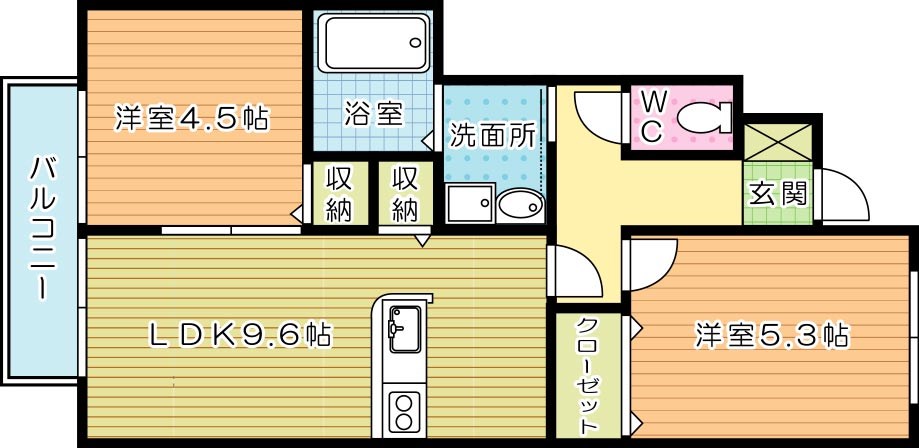 ルミエールＢ 102号室 間取り