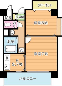 グレイス中井 405号室 間取り