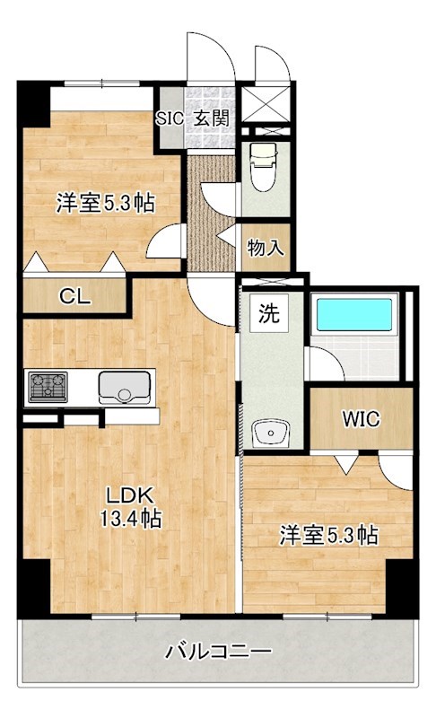 M the be KOKURA Entrada（小倉エントラーダ） 302号室 間取り