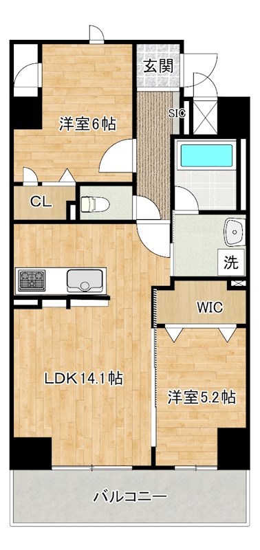 M the be KOKURA Entrada（小倉エントラーダ） 205号室 間取り