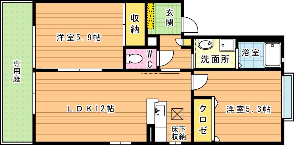 フレグランス西畑 101号室 間取り