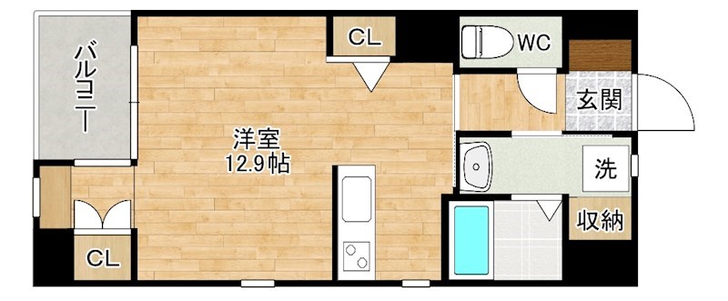 LUMINOUS　AI　清水（ルミナスアイ清水） 404号室 間取り