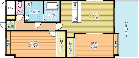 ギャラン吉野町 1001号室 間取り