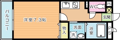 Blane nolre(ブランノワール)  203号室 間取り