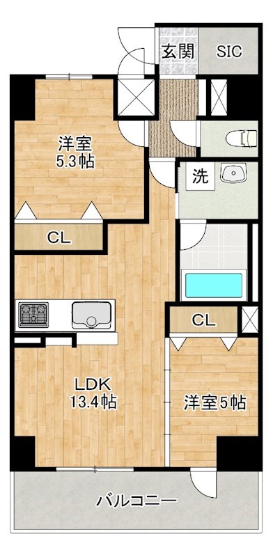 M the be KOKURA Entrada（小倉エントラーダ） 201号室 間取り