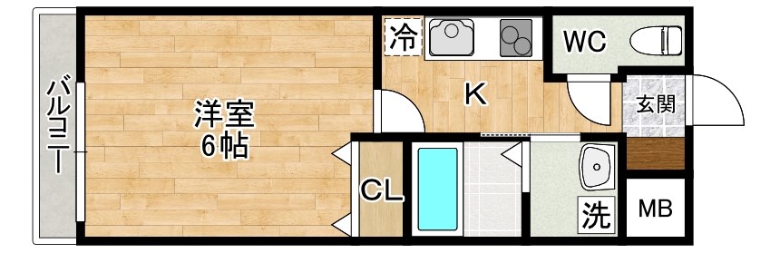 プチロゼ 110号室 間取り