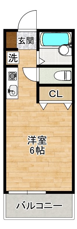 セジュール御幸橋 205号室 間取り