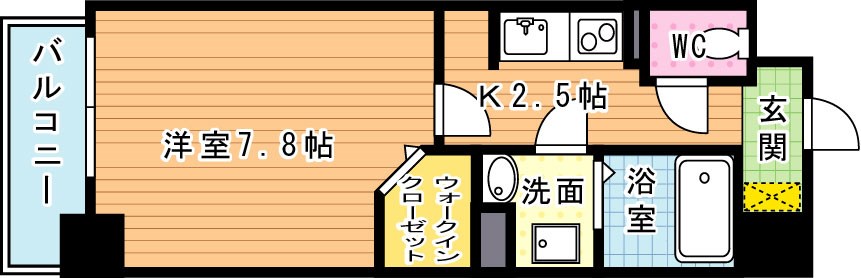 サンスタームーンモナ 406号室 間取り
