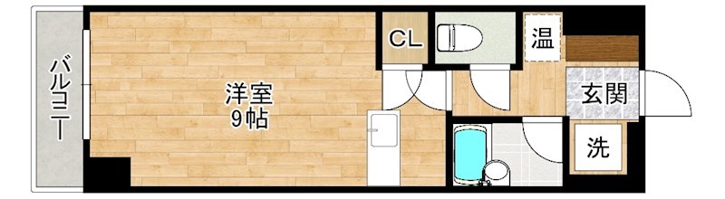 グローリー北方Ⅱ  808号室 間取り