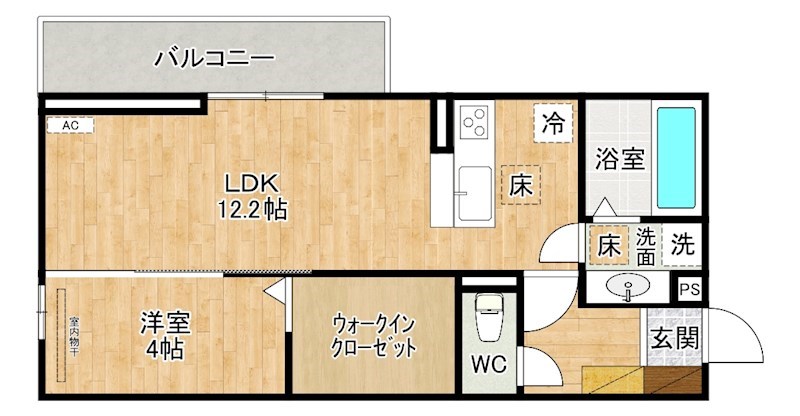 D-ROOM三萩野 103号室 間取り