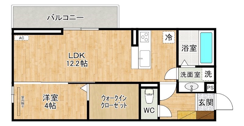 D-ROOM三萩野 203号室 間取り