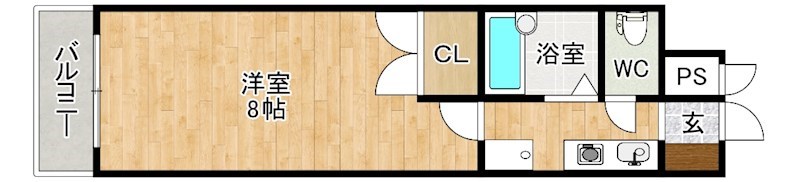 リファレンス片野 503号室 間取り