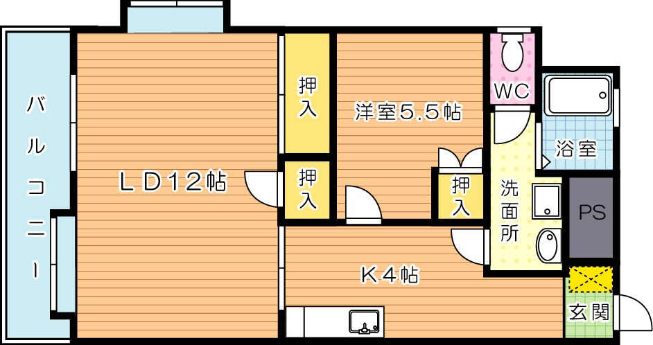 グラシアス砂津 301号室 間取り