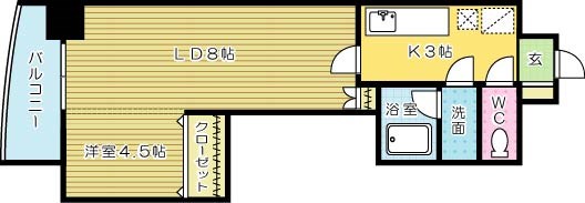 デザイナープリンセス７７ 1008号室 間取り