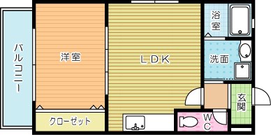 トレゾア湯川新町　Ａ棟 201号室 間取り