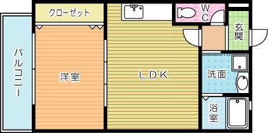 トレゾア湯川新町　Ａ棟  203号室 間取り