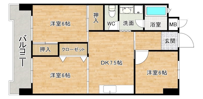 アネシス守恒 503号室 間取り