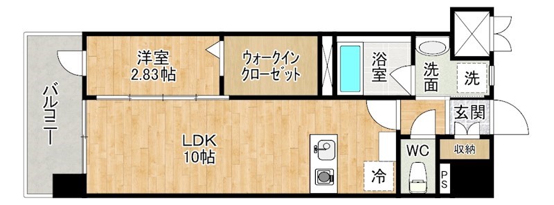 ざ・紫川さくら通り 1002号室 間取り