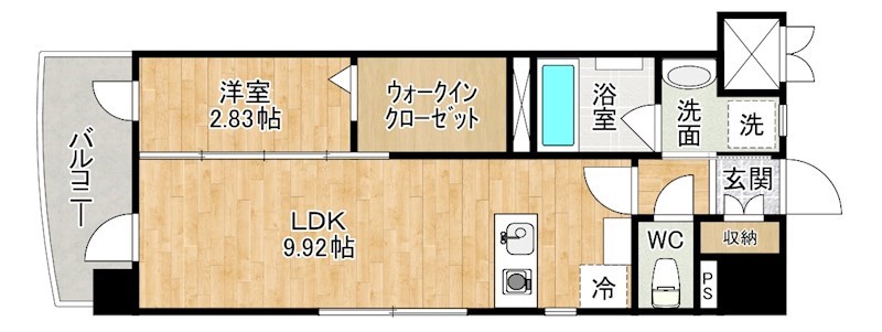 ざ・紫川さくら通り 1007号室 間取り