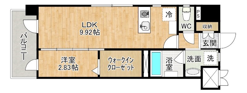 ざ・紫川さくら通り 1101号室 間取り