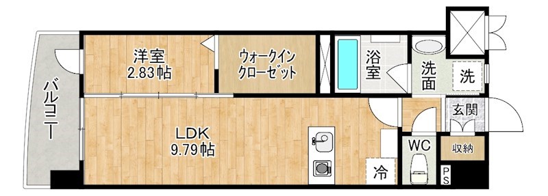 ざ・紫川さくら通り 1005号室 間取り