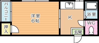 シャトレ足原 105号室 間取り