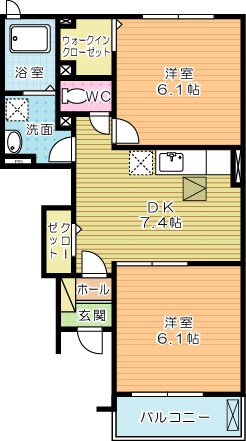 フレシール小倉東Ｂ  103号室 間取り