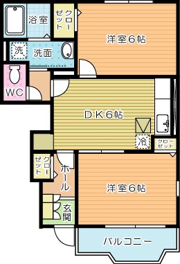 グレイスコート  102号室 間取り