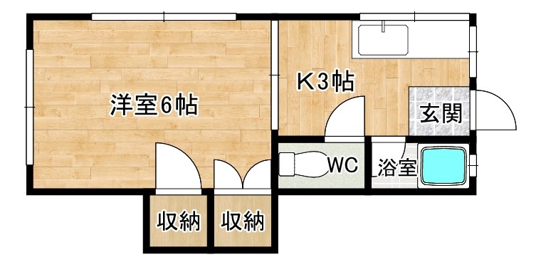 ハイツ到津の森 201号室 間取り